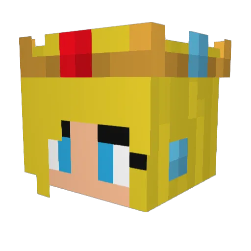 TuanaToker Minecraft avatar head, 3D render