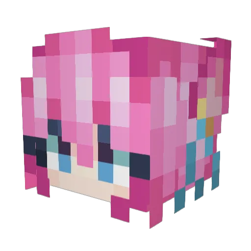 Tuanuu Minecraft avatar head, 3D render