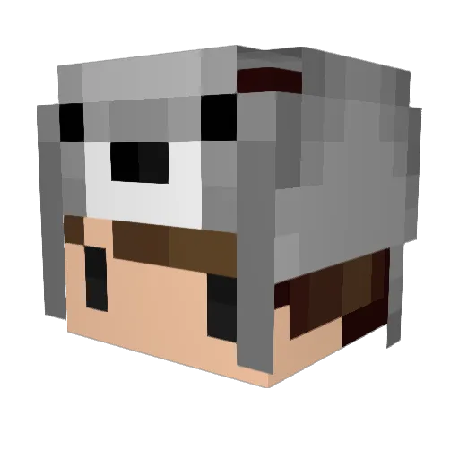 Tuatara Minecraft avatar head, 3D render