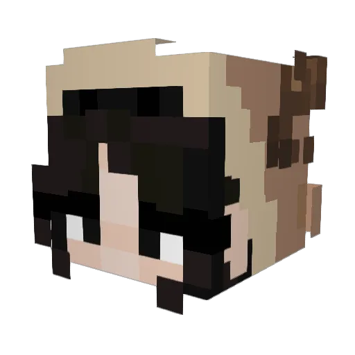 Tubbaware Minecraft avatar head, 3D render
