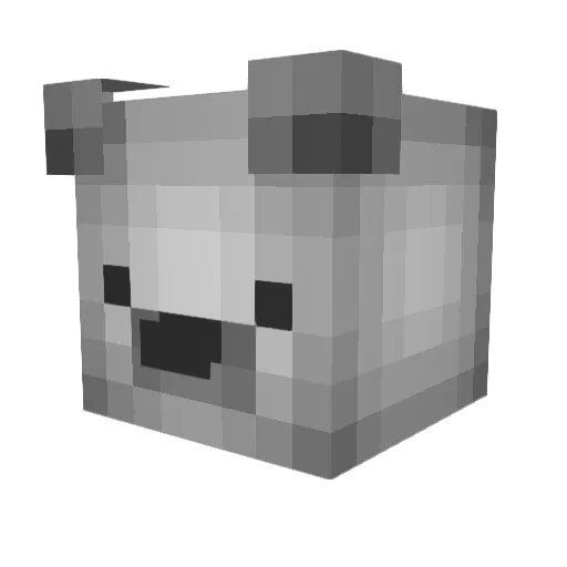 Tubbes Minecraft avatar head, 3D render