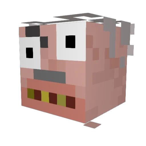 Tubbo123 Minecraft avatar head, 3D render