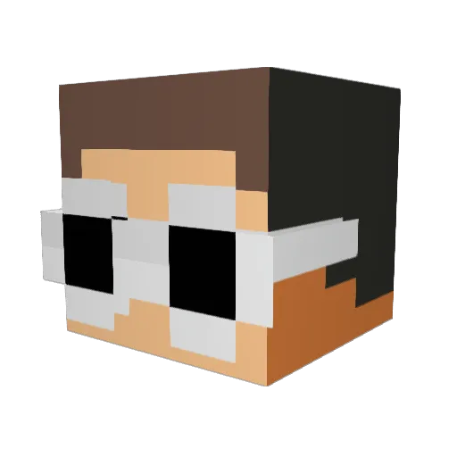 Tubbo_10 Minecraft avatar head, 3D render