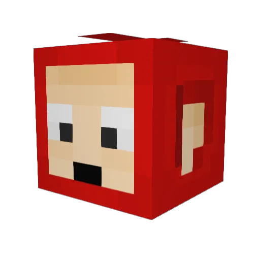 Tubbs0 Minecraft avatar head, 3D render