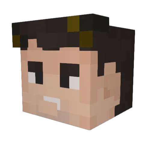 Tubbso Minecraft avatar head, 3D render