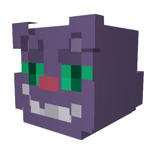 TubbyAU Minecraft avatar head, 3D render