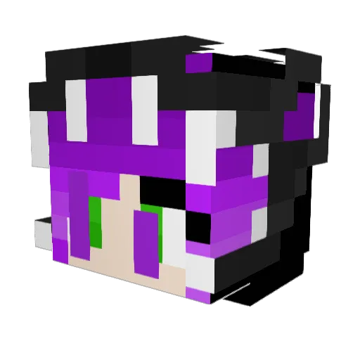 TubbyBever Minecraft avatar head, 3D render