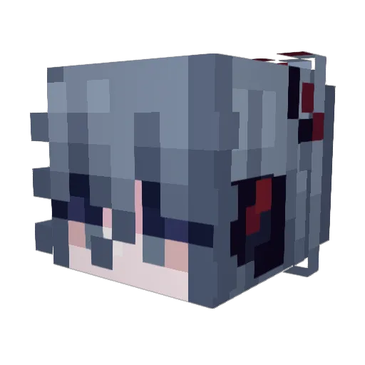 TubbyPO Minecraft avatar head, 3D render