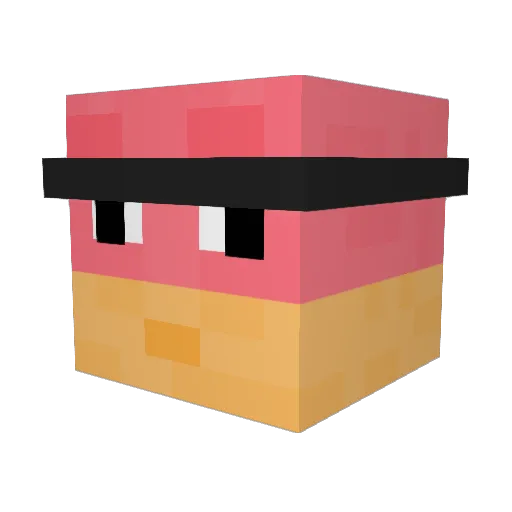 TubbyTustard Minecraft avatar head, 3D render