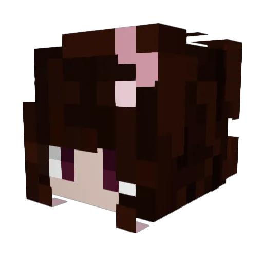 TubeGirl03 Minecraft avatar head, 3D render