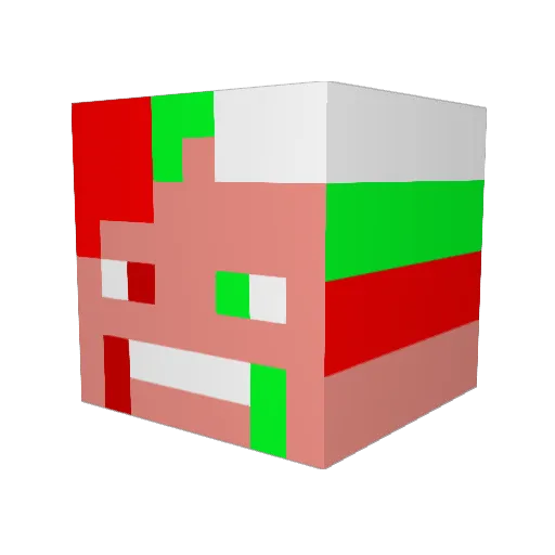 Tube_Plays Minecraft avatar head, 3D render