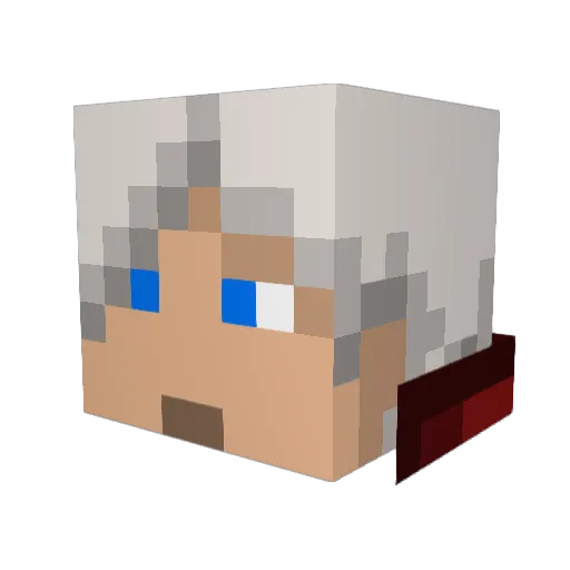 Tube_Steak Minecraft avatar head, 3D render