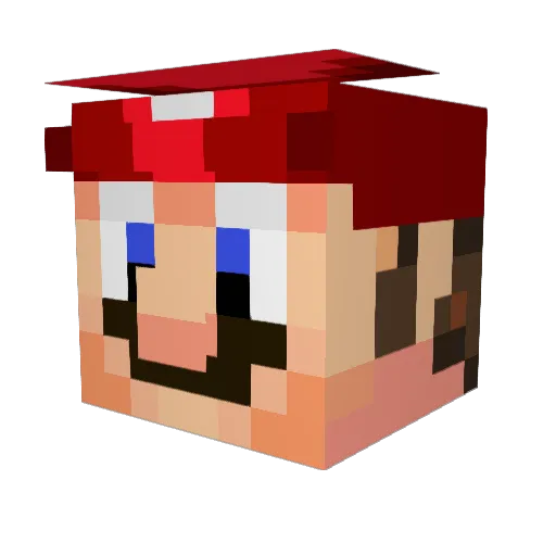 Tuben95 Minecraft avatar head, 3D render
