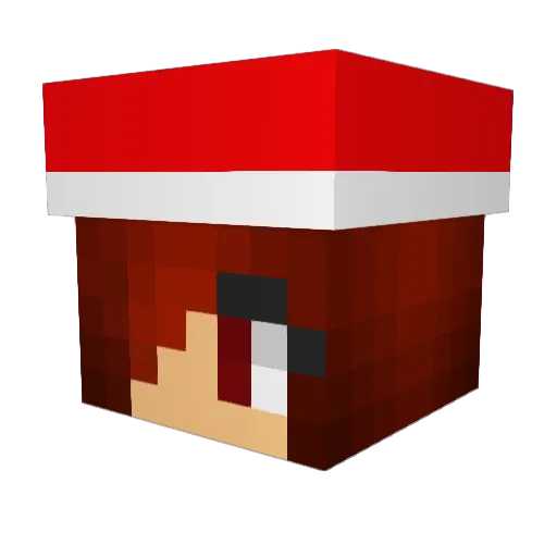 Tubisiowa Minecraft avatar head, 3D render