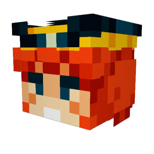 TubularToasts Minecraft avatar head, 3D render