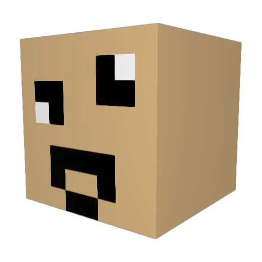 Tucker_Boner Minecraft avatar head, 3D render