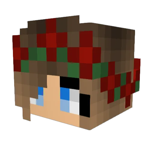 Tucker_Puppy Minecraft avatar head, 3D render