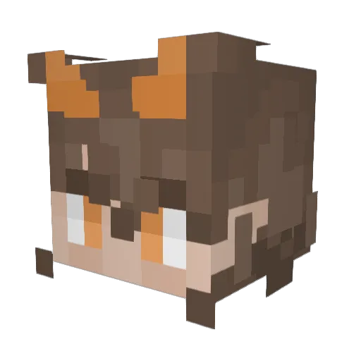 TucketTV Minecraft avatar head, 3D render