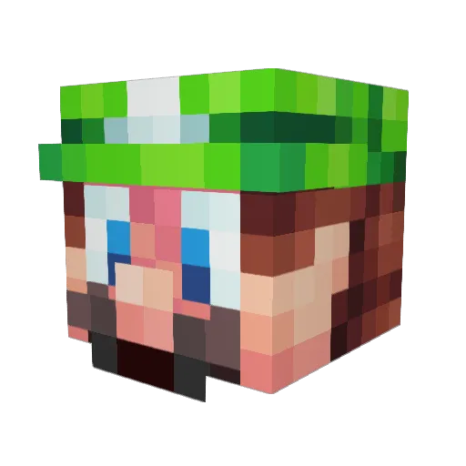 Tuco87 Minecraft avatar head, 3D render