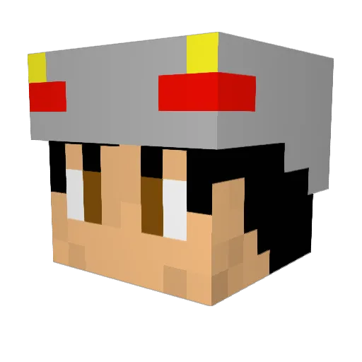 Tucona_11 Minecraft avatar head, 3D render