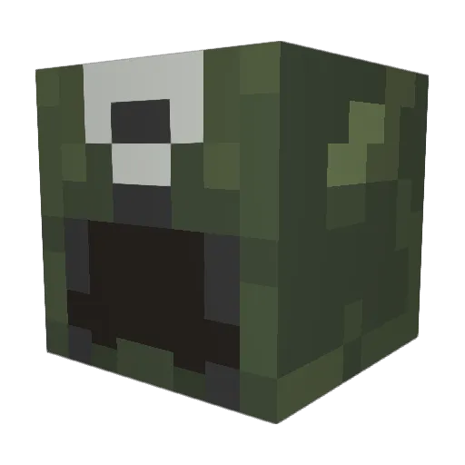 Tucstar Minecraft avatar head, 3D render