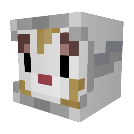 Tucunareacu Minecraft avatar head, 3D render