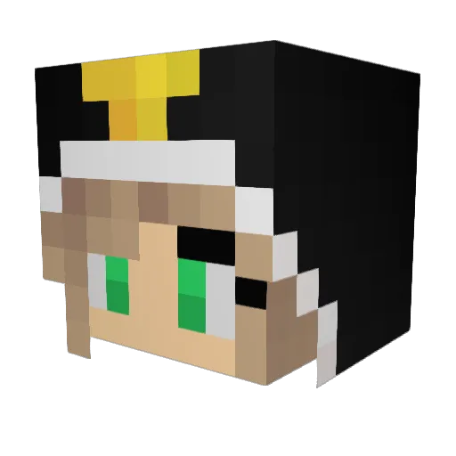 Tucxy Minecraft avatar head, 3D render