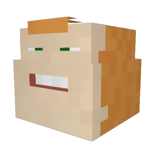 Tucz_ Minecraft avatar head, 3D render