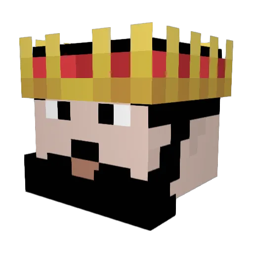 Tudorsaurus Minecraft avatar head, 3D render