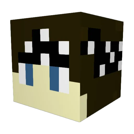 Tudrum Minecraft avatar head, 3D render