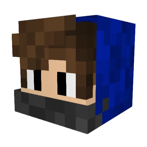Tudy34 Minecraft avatar head, 3D render