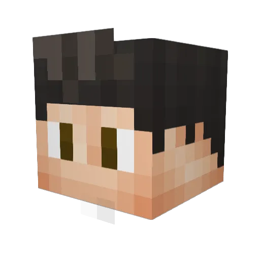 TuemixD Minecraft avatar head, 3D render