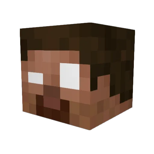 Tueny Minecraft avatar head, 3D render