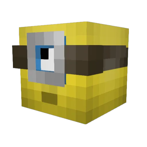 Tuerael Minecraft avatar head, 3D render