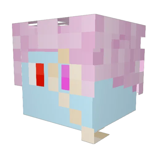 TuesdayShark Minecraft avatar head, 3D render