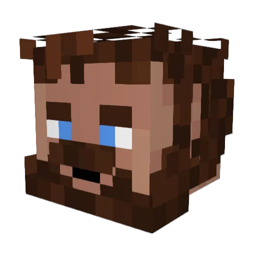 Tuf_23 Minecraft avatar head, 3D render