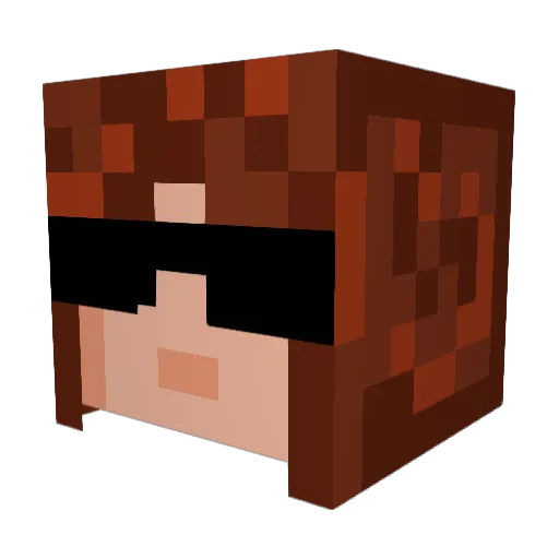 TuffBean Minecraft avatar head, 3D render