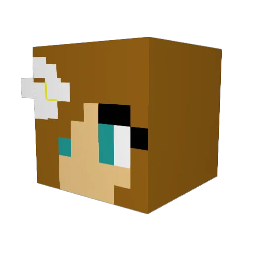TuffTiff Minecraft avatar head, 3D render