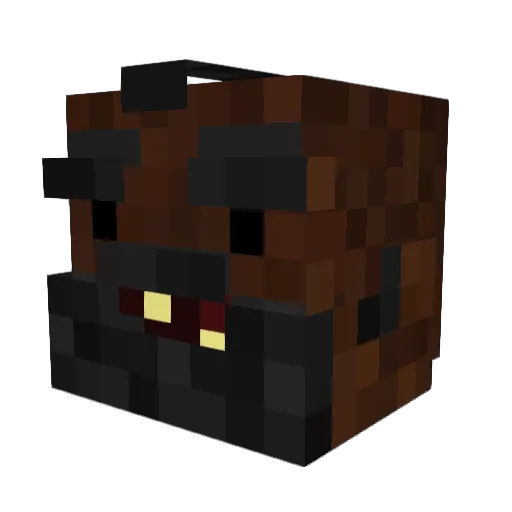 Tuffa Minecraft avatar head, 3D render