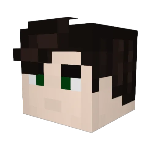 Tuffallo Minecraft avatar head, 3D render