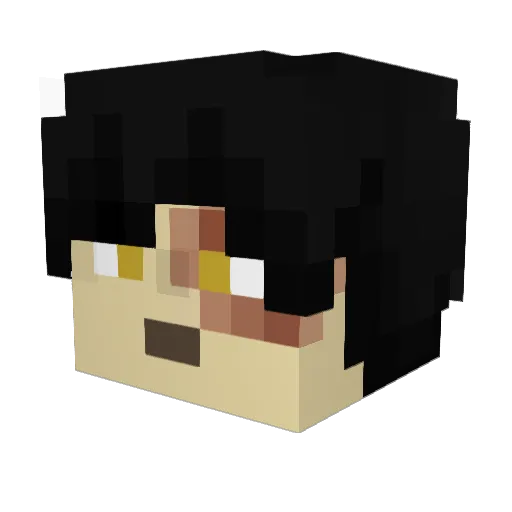 Tuffels Minecraft avatar head, 3D render
