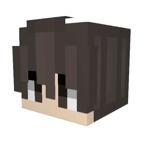 Tuffii Minecraft avatar head, 3D render