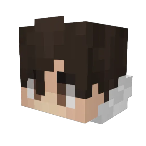 Tuffilly Minecraft avatar head, 3D render