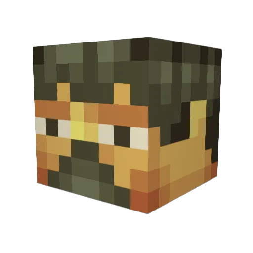 Tuftecake Minecraft avatar head, 3D render