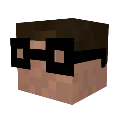 Tuftman Minecraft avatar head, 3D render