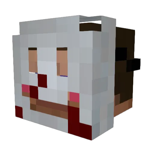 TuftyBee Minecraft avatar head, 3D render