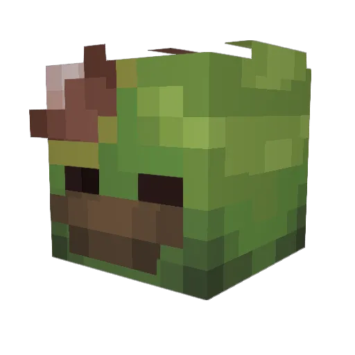 Tufy Minecraft avatar head, 3D render