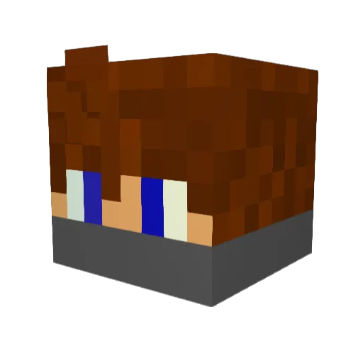 Tug444 Minecraft avatar head, 3D render