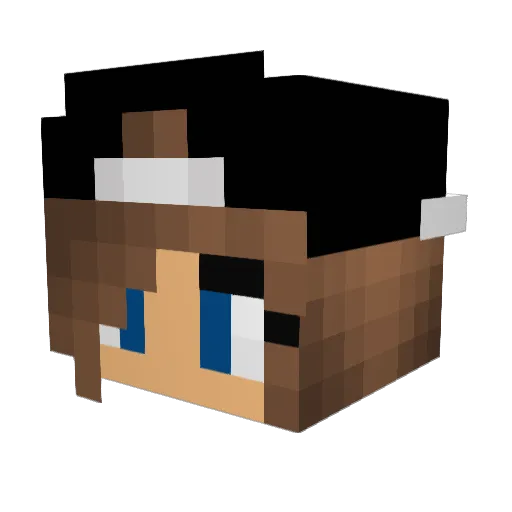 TugaGirl Minecraft avatar head, 3D render