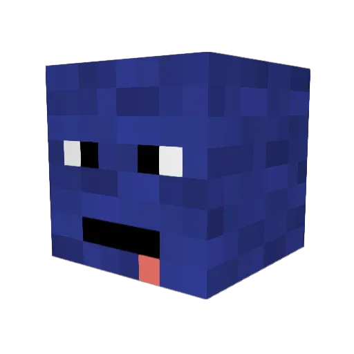 Tugarug Minecraft avatar head, 3D render